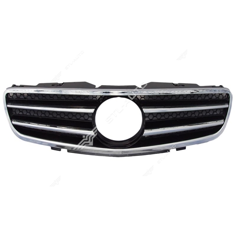 R230 SL CLASS AMG LOOK GRILLE CHROME/BLACK (WITH DOUBLE MOULDING) (02'-07')